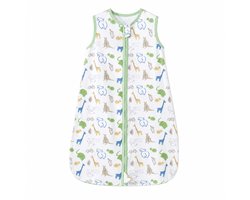 Gigoteuse Bébé Avec Imprimé Animaux de la Forêt - Gigoteuse d'Été en Coton Respirant 0-24 Mois - Fermeture Éclair Bidirectionnelle - Protection Anti-Rayures - Taille L (80-90cm)