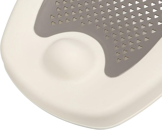 Babybadje Ondersteuning - Babybadhouder Ligbad - Baby Veilig Baden - Ergonomisch Hartvormig - 55 x 31 x 8 cm - Grijs — afbeelding 3