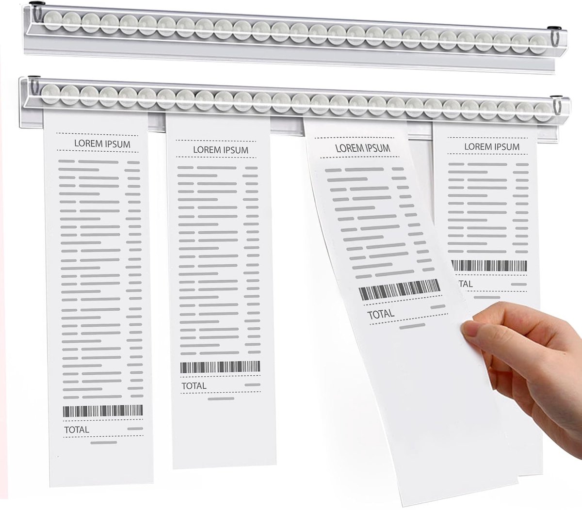 Receipt Holder, Receipt List, Gastronomy, Notes List, Notes, Hospitality, Self-Adhesive, 40 cm, Tab Grabber - ShopVlot
