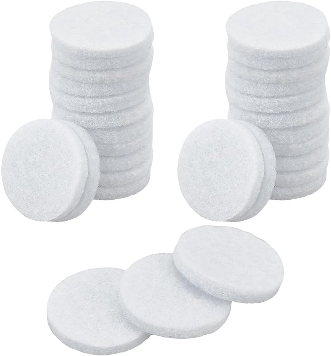 SnelShoppen - 100 Stuks Aromatherapie Diffuser Vervangkussentjes 20mm Rond Microvezel Absorberend voor Essentiële Olie, Geschikt voor Sieraden, Auto e