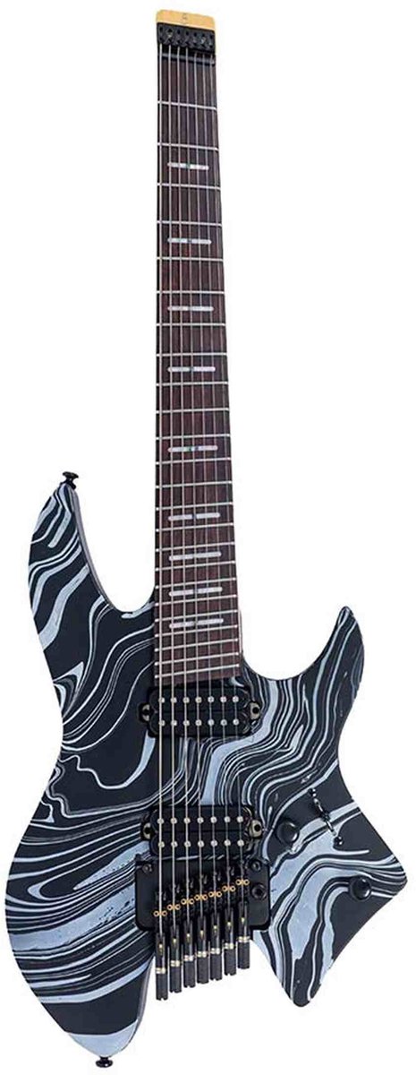 Sire X6H7 Larry Carlton 7-snarige Headless Elektrische Gitaar Black Swirl