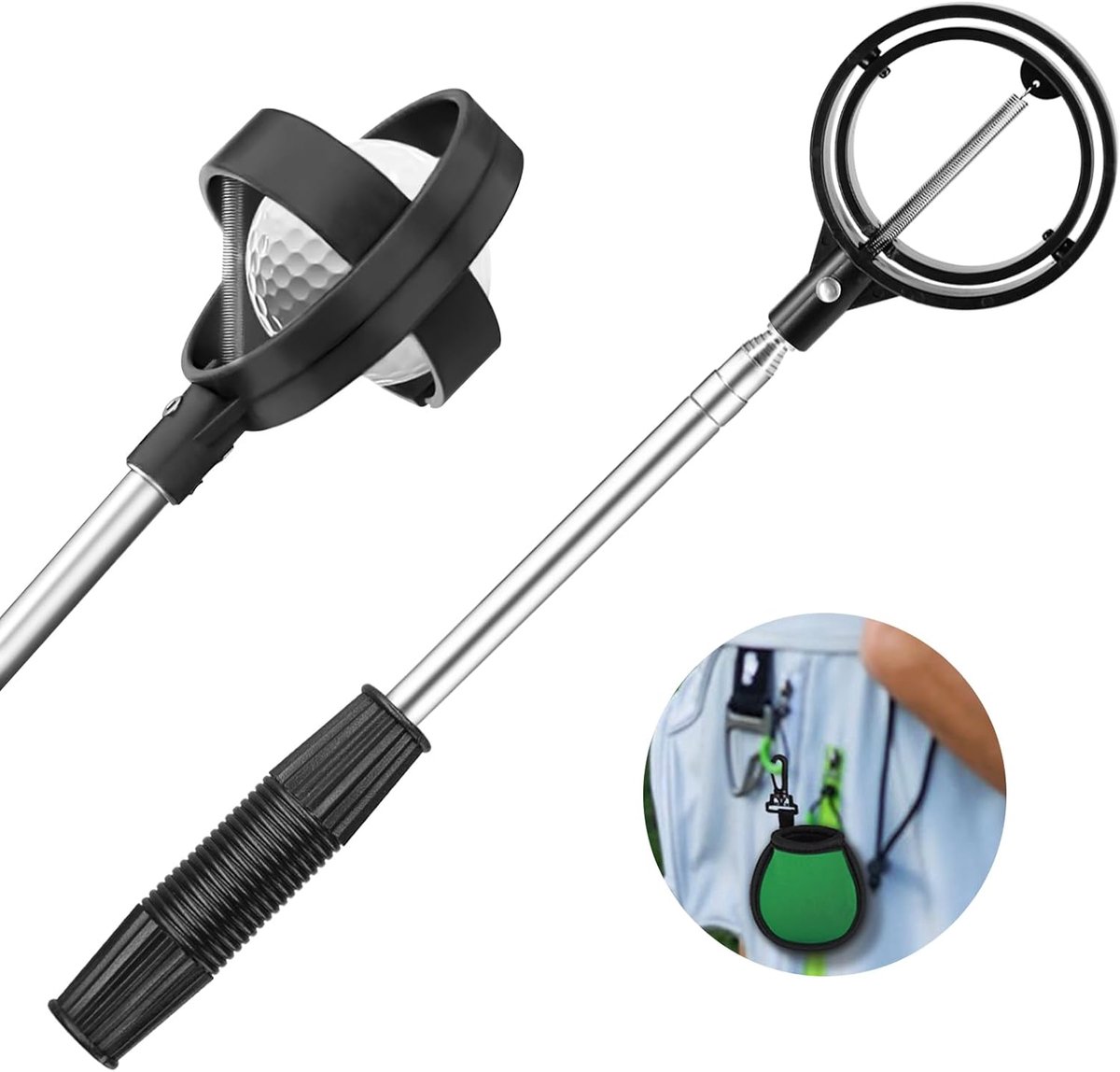 Golf Ball Retriever Stainless Telescopic Ball Collector for Water, Golf Ball Collector, Golf Ball Accessories for - ShopVlot
