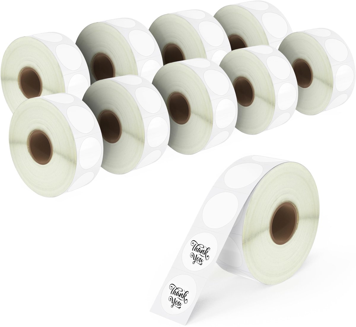 Omgoods - 38 mm ronde thermische stickers - Zelfklevende labels voor Zebra printer
