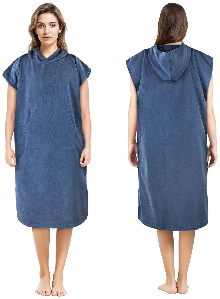 Omgoods - Poncho voor Surfen en Strandactiviteiten met Capuchon (110 x 78 cm)