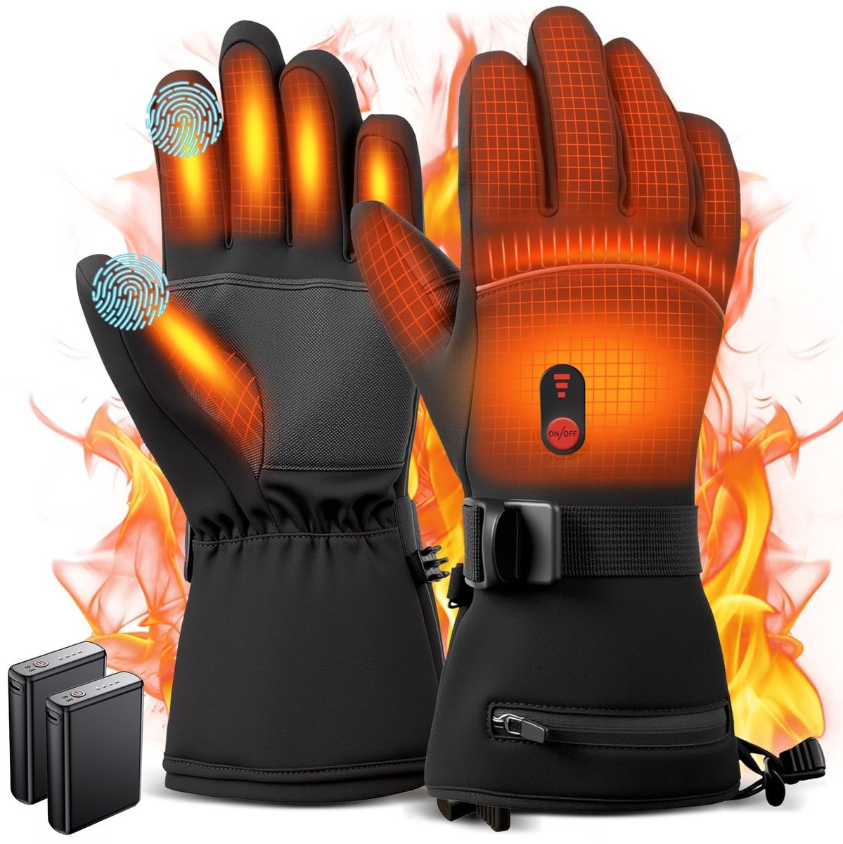 Omgoods - Verwarmde Handschoenen met 2x 10000mAh Batterij