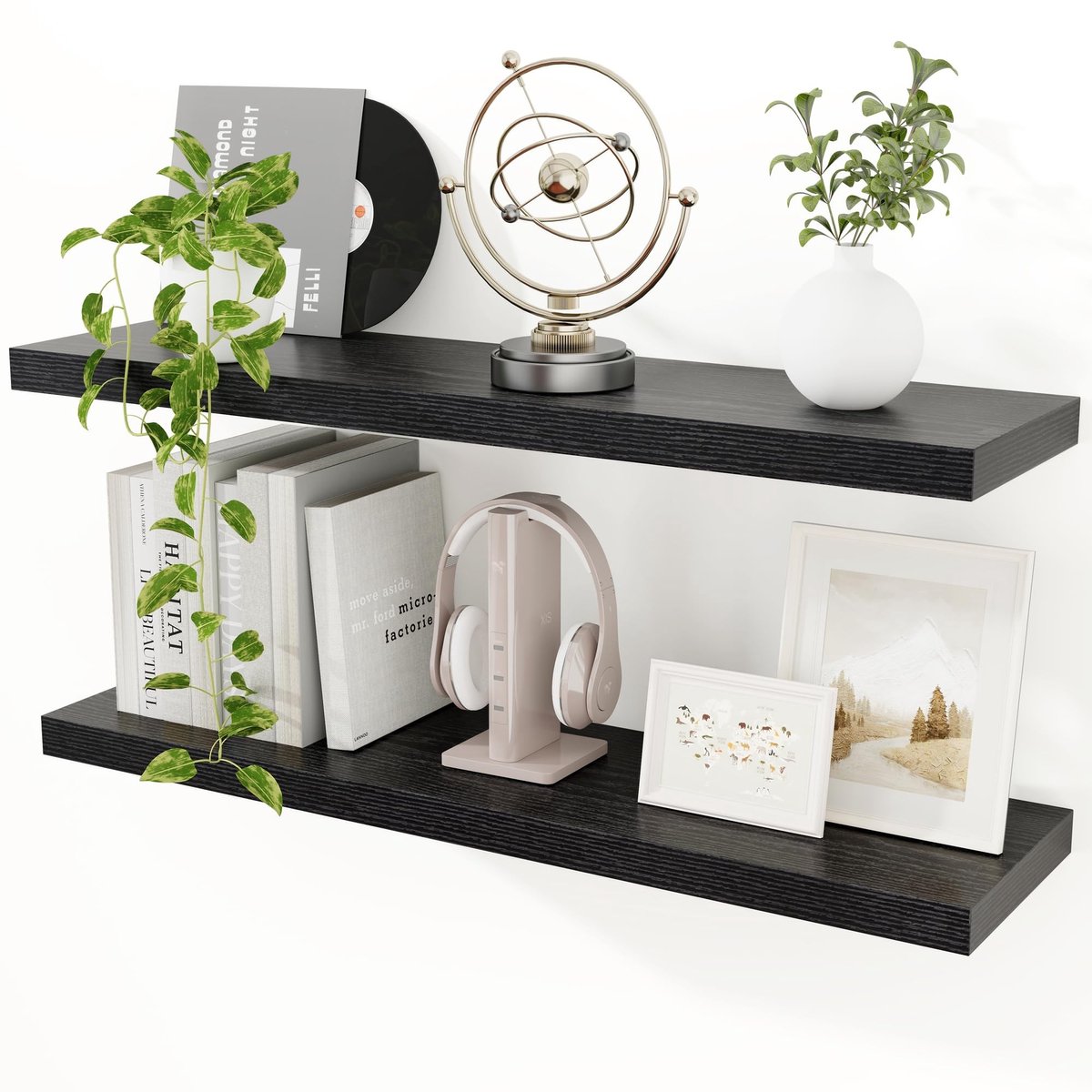 Omgoods - Set van 2 Extra Brede Wandplanken van MDF 90 cm
