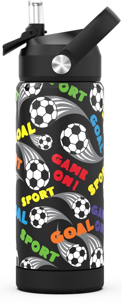 Omgoods - Kids Water Bottle with Straw - Isolerende Fles voor Jongens en Meisjes