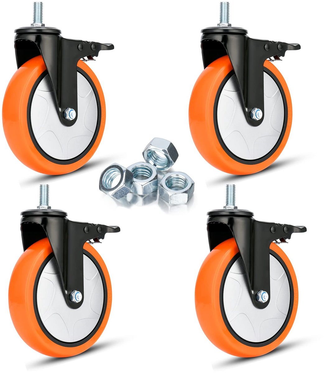 Omgoods - Set van 4 Robuuste Tuning Wielen met Dubbele Vergrendeling