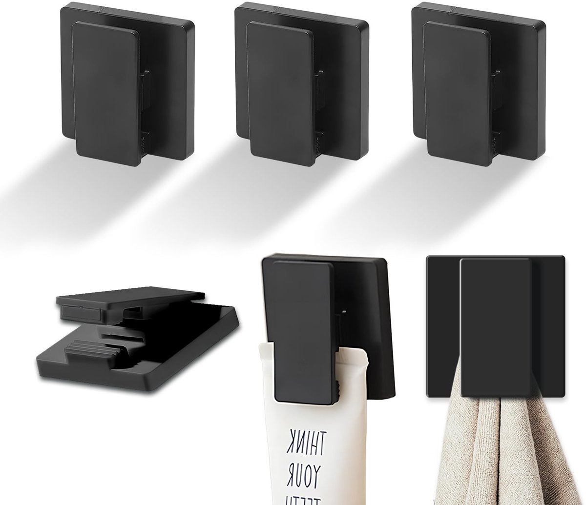 Omgoods - 6 Stuks Zelfklevende Wandclips voor Ophangen van Posters en Foto's