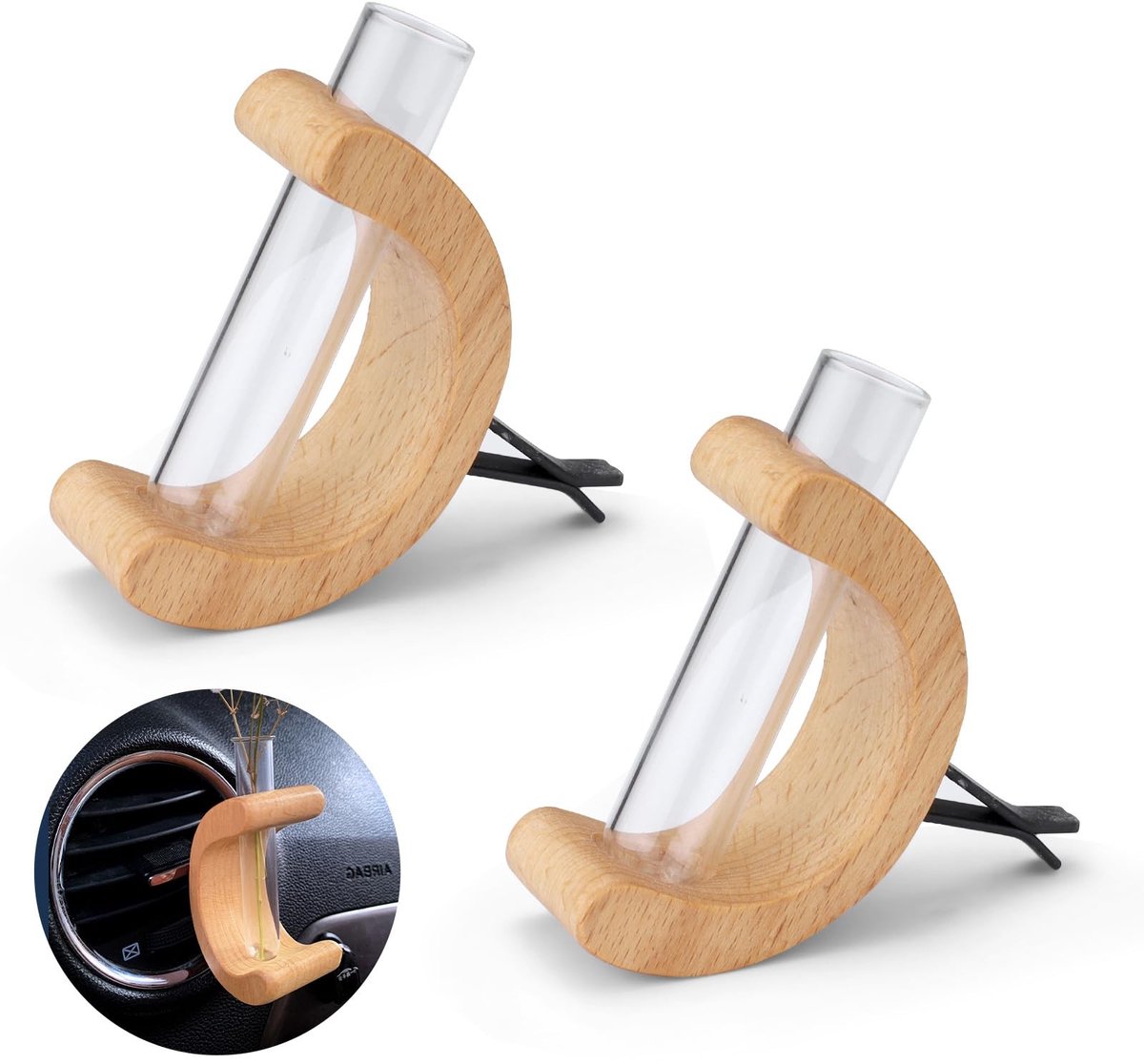 Omgoods - Set van 2 C-Vormige Auto Ventilator Vazen