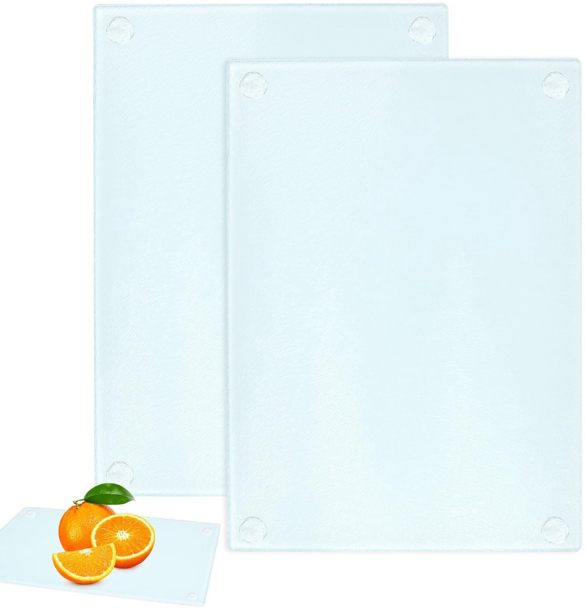 Omgoods- Snijbord met antislip siliconen voeten - Glazen Snijbord - 28 x 20 cm - Keuken - Koken/Bakken - 1 stuk - Snijplank