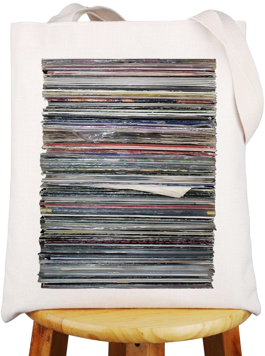 Omgoods - Vinyl Record Tote Bag voor Muziekliefhebbers