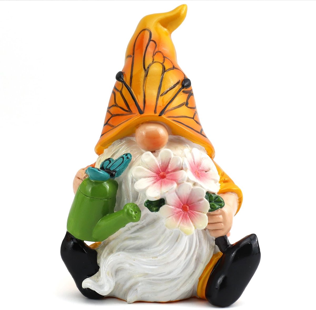 Omgoods - Decoratieve Tomte Elf met Vlinders voor Tuin en Buiten