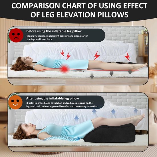 Omgoods - Opblaasbaar Beenverhogingskussen voor Comfort en Bloedcirculatie — afbeelding 3