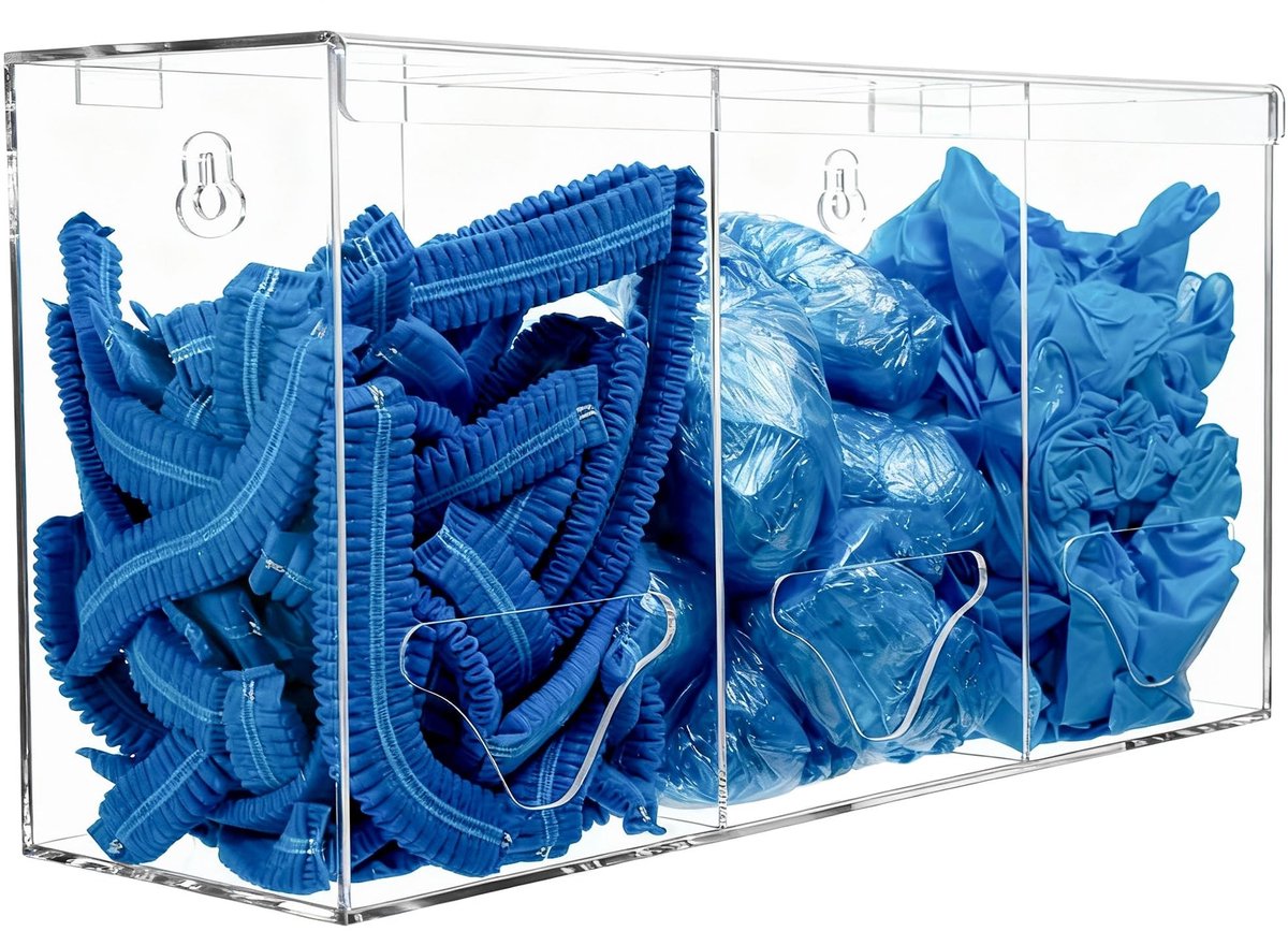 Omgoods - Transparante Acryl Handschoenen Dispenser met Deksel