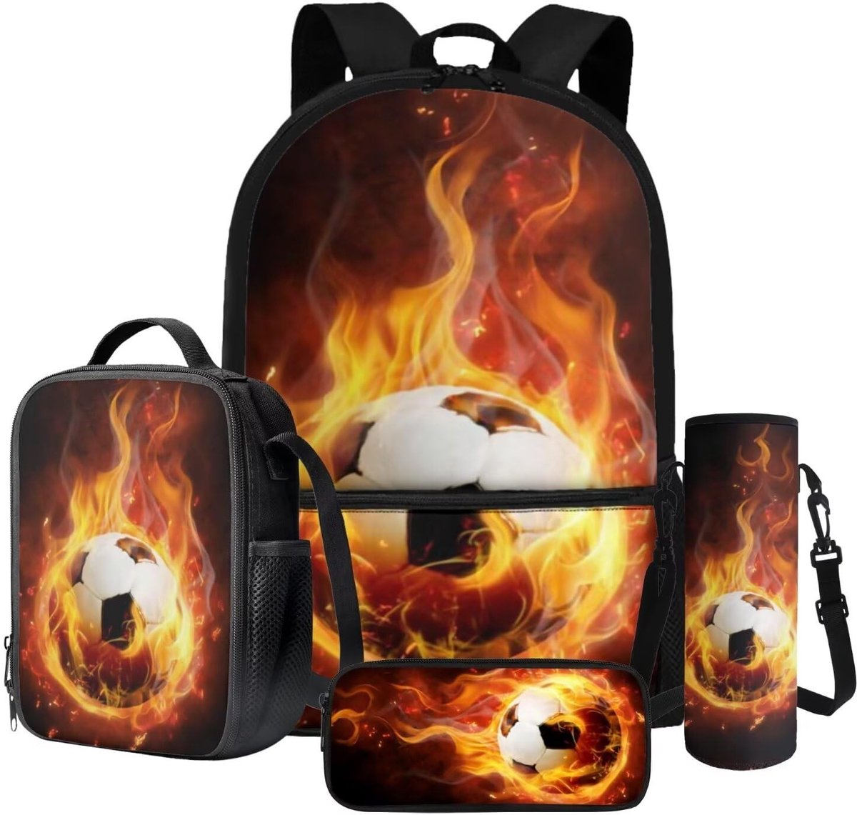 Omgoods - 4-in-1 Schooltas voor Kinderen met Lunch- en Fleshouder