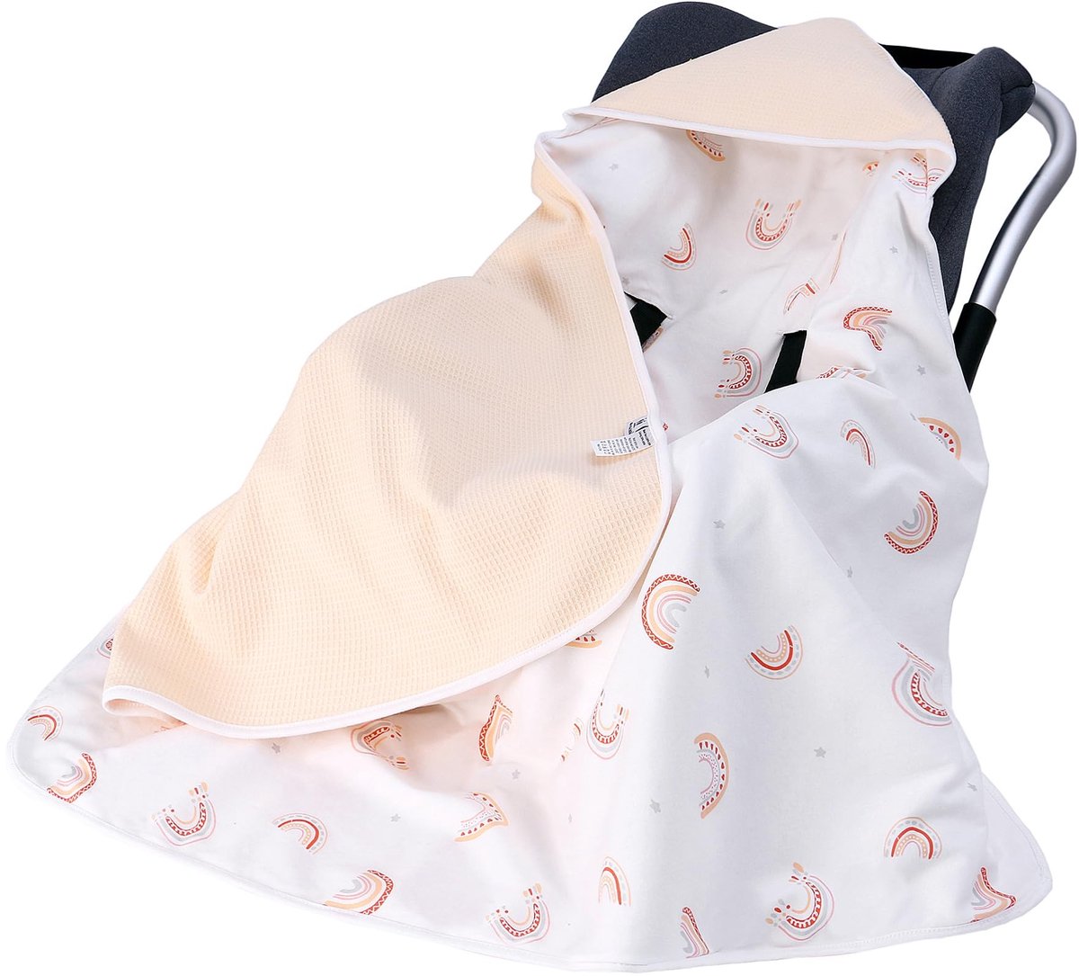 Omgoods - Wikkeldeken voor Baby, Universele Cuddle Dekentje voor Kinderwagen en Autostoel