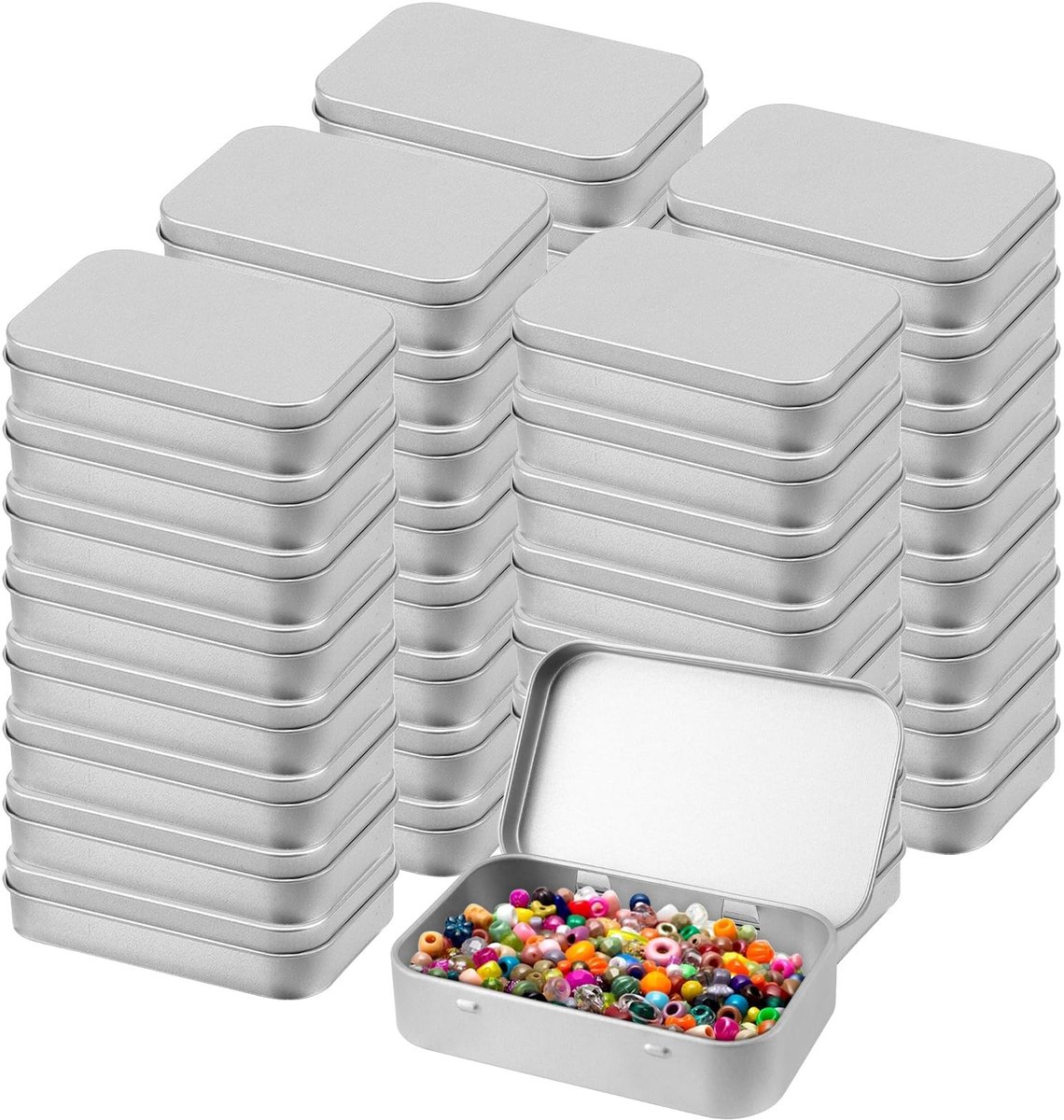Omgoods - Set van 40 Mini Metaal Cans met Deksel voor Opslag