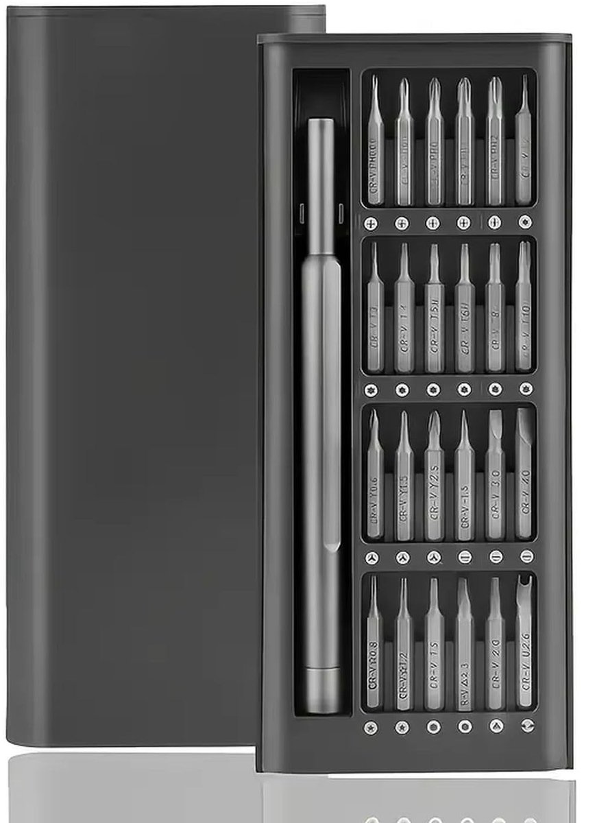 Omgoods - 25-in-1 Precisie Schroevendraaierset met Magnetische Bits