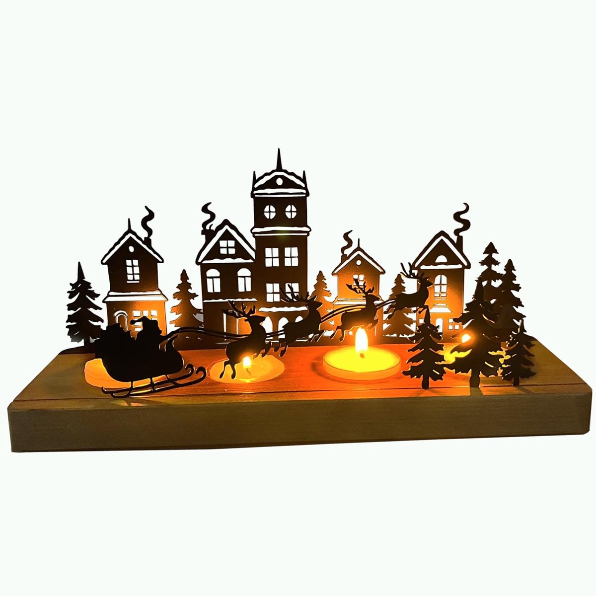 Omgoods - Zwarte Kandelaar voor Kerstdecoratie