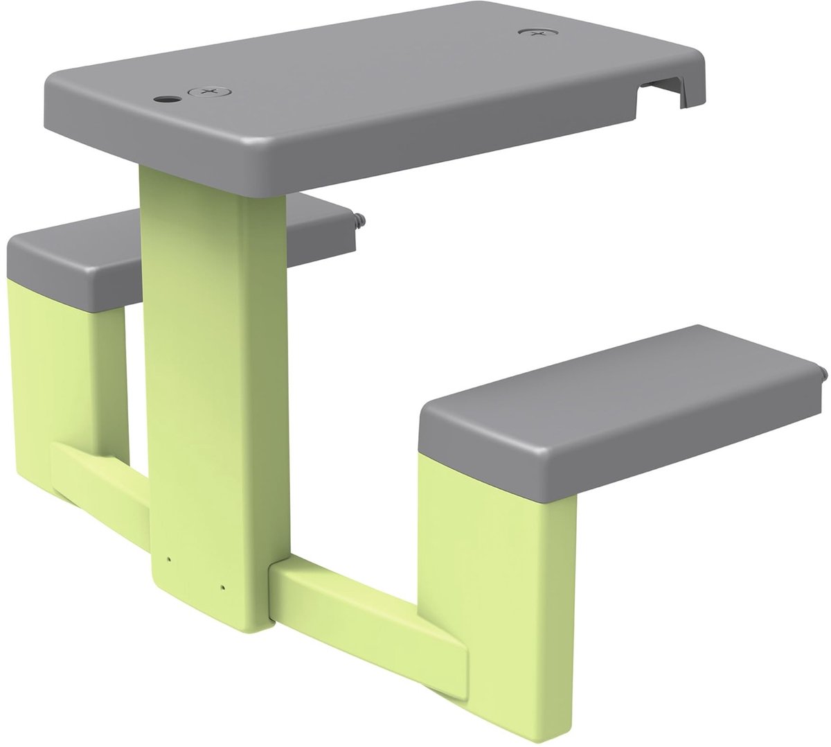 Omgoods - Picknicktafel met 2 Banken van Gerecycled Materiaal
