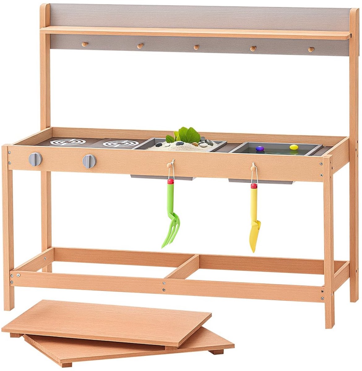 Omgoods - Buitenkeuken voor Kinderen met Accessoires, Houten Speelkeuken