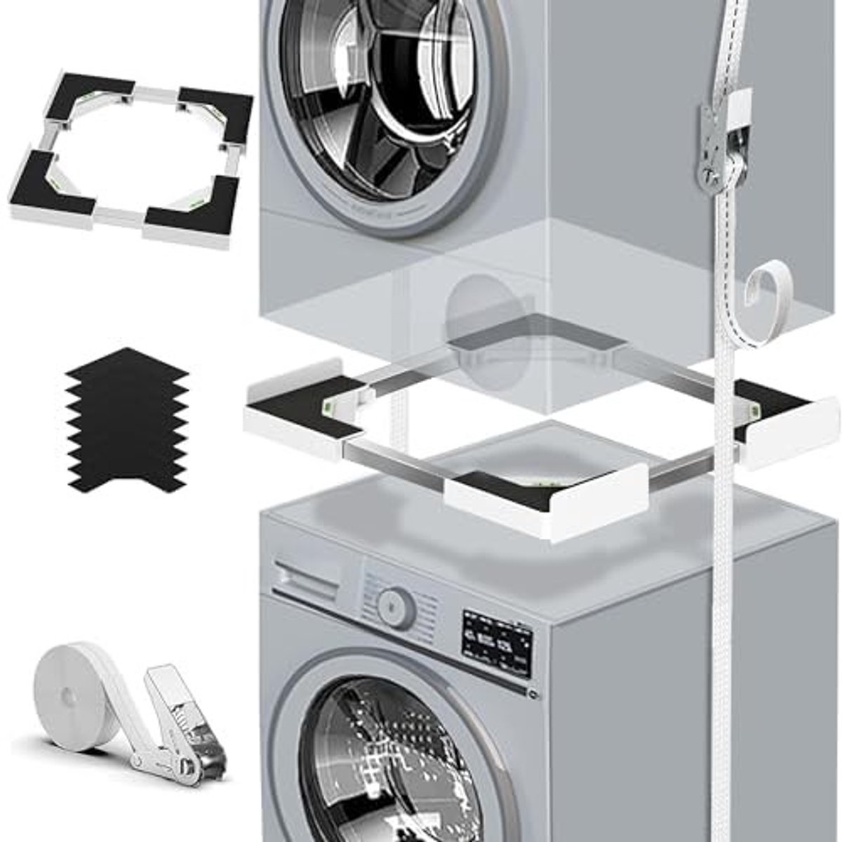 Omgoods - Universele Stacking Set voor Wasmachine en Droger