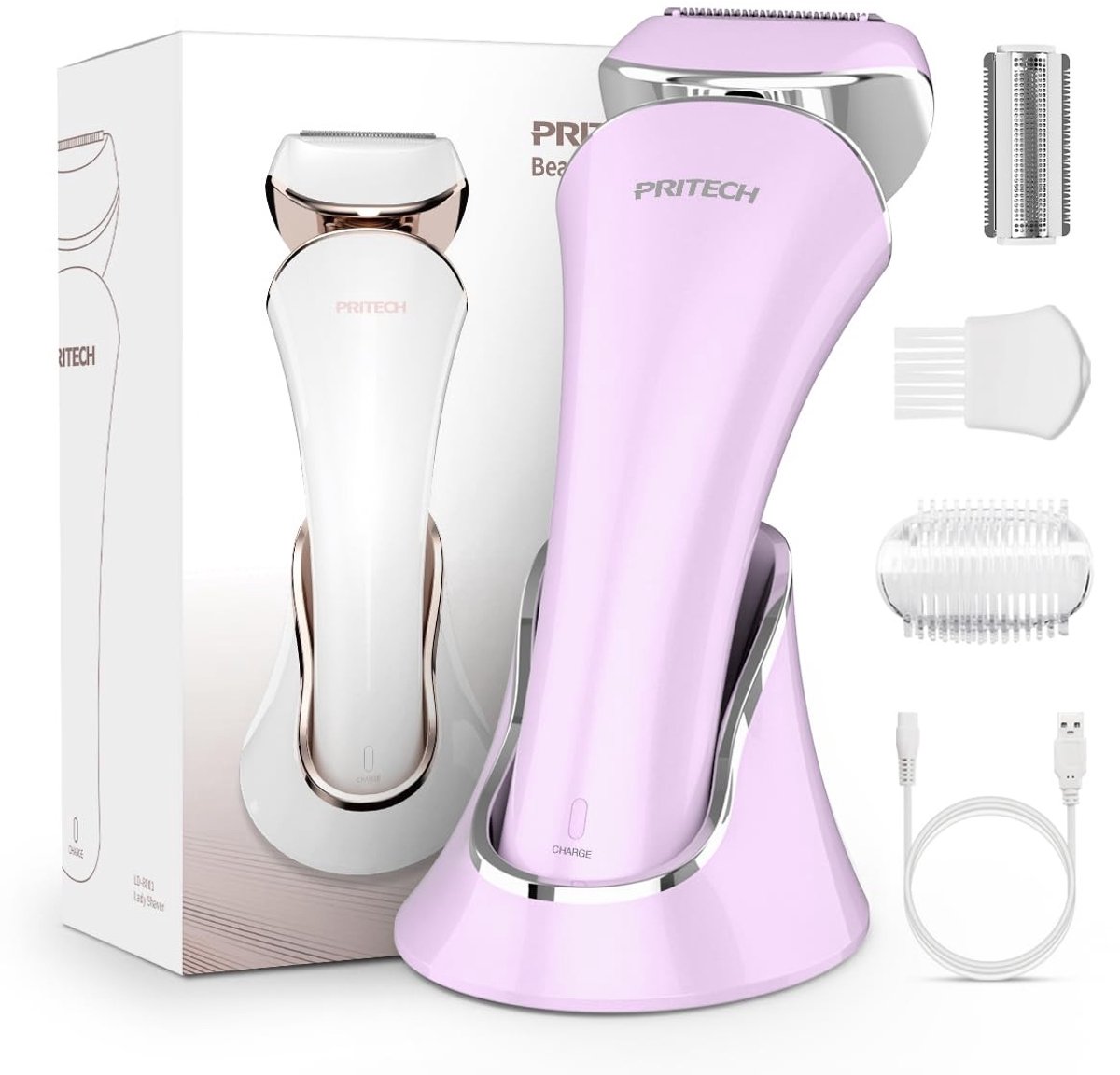 Omgoods - Elektrische Scheermachine voor Vrouwen, Pijnloze Draadloze Trimmer