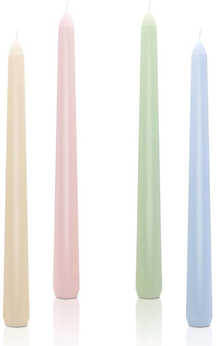 Omgoods- Dinerkaarsen 25 cm - 4 Stuks - Rookloos - Ongeparfumeerd - Sojawas - Elegant Ontwerp - Langdurig 6-8 Uur - Kaarsen