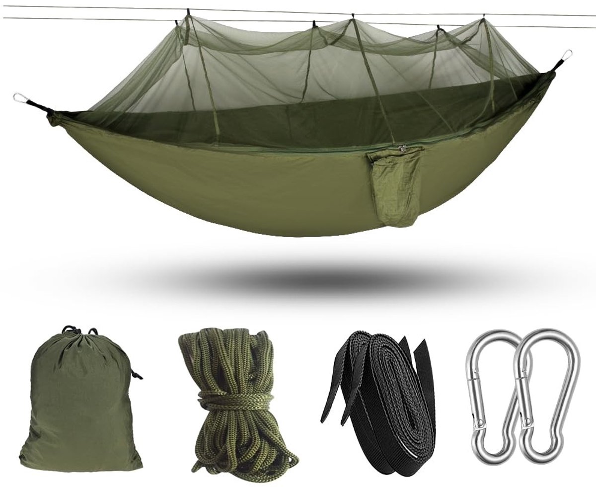Omgoods - Ultralight Camping Hangmat met Muggennet 260 x 140 cm