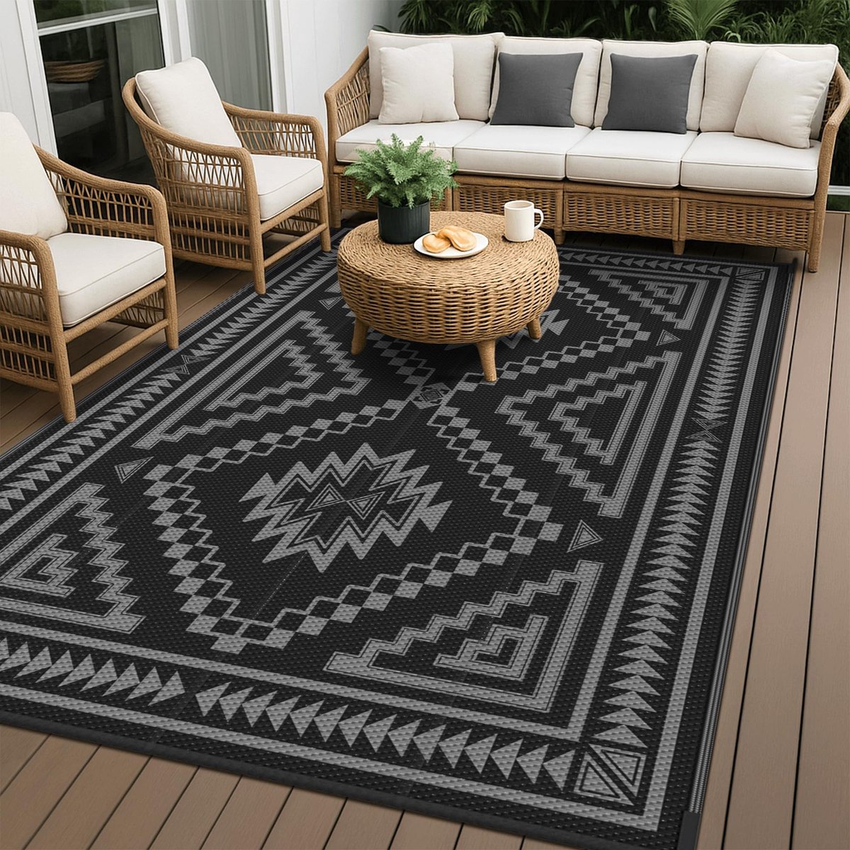 Omgoods - Waterdichte Buitenkleed voor Tuin en Balkon 180 x 275 cm