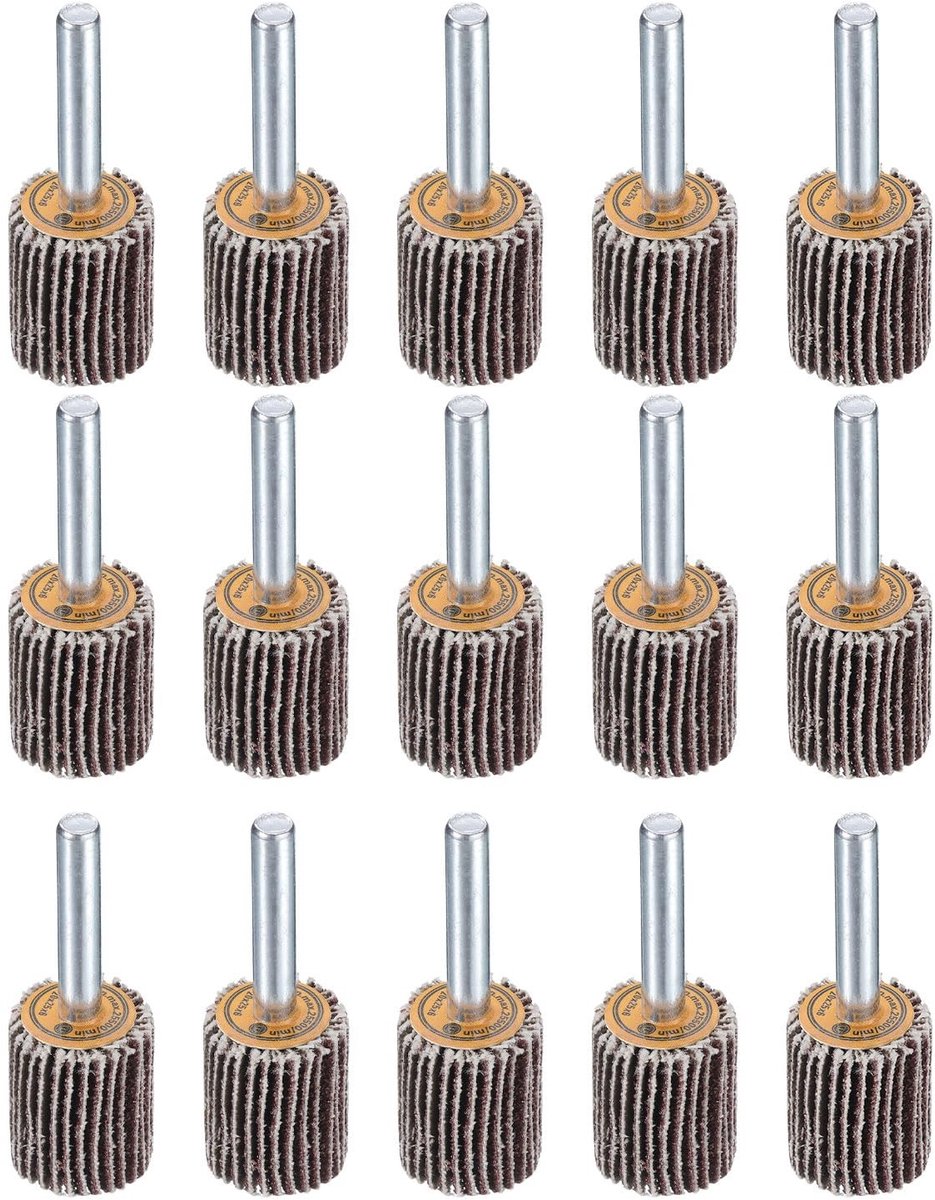 Omgoods - 15 Stuks Slat Wheels met Schuurpapier 80 Granules voor Schuren