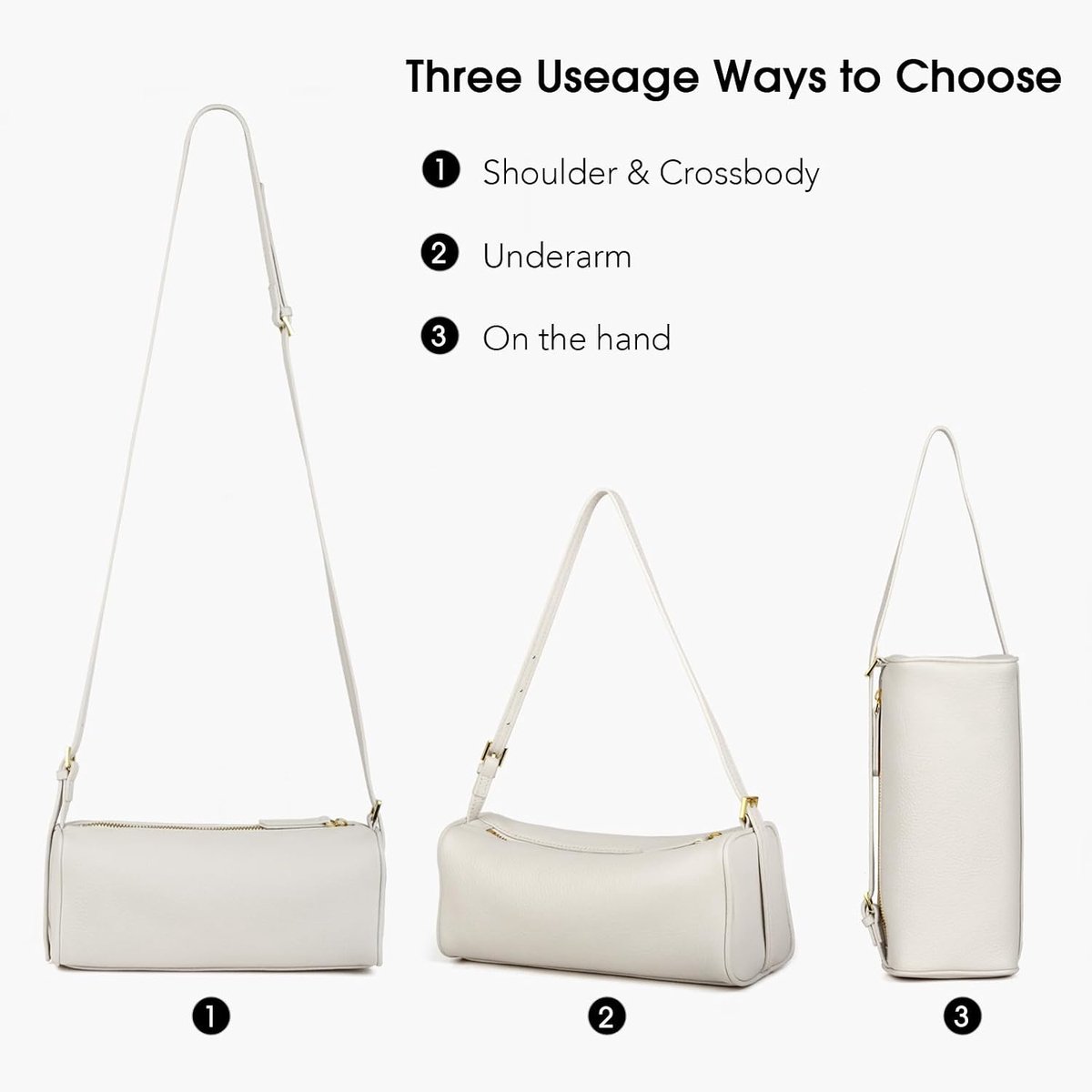 Premium volnerf lederen crossbody portemonnees voor vrouwen, lederen handtas voor vrouwen, vattas en hobo-tassen voor vrouwen met verstelbare riem, klein | dames handtassen