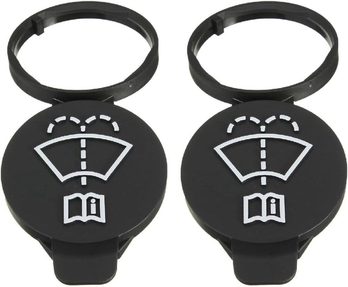 SnelShoppen - 2 Stuks Ruitensproeierdeksel Vervangingskop voor Waterreservoir, Windscreen Wiper Fluid Deksel voor Peugeot 106 206 207 406 5008