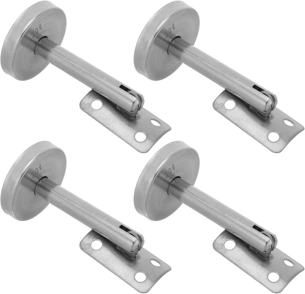 Leuninghouders - Trapleuningbeugels Wandmontage - Trap Veiligheid - Recht Model - 9.3 x 5 cm - Zilver