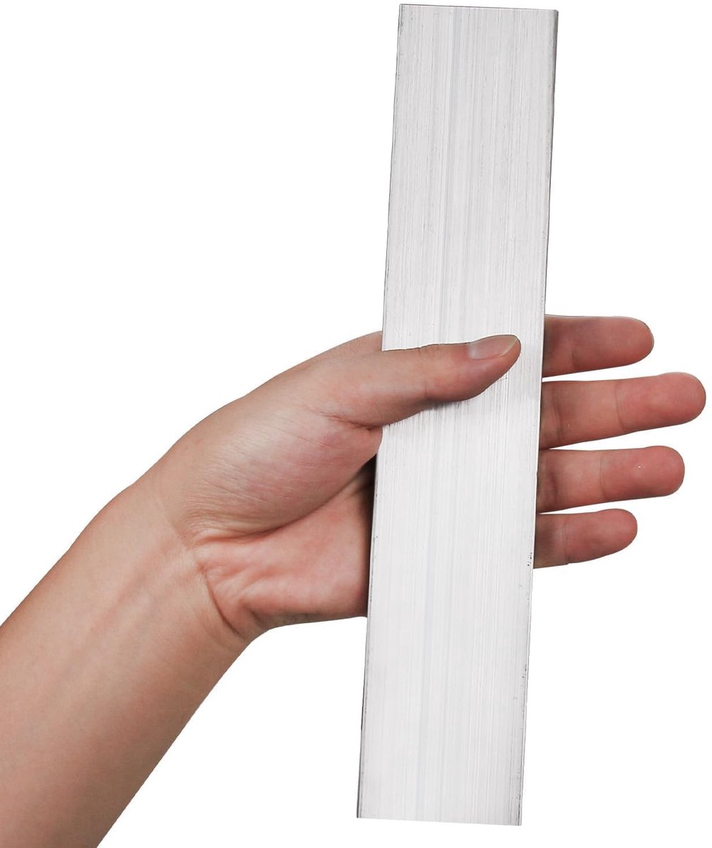 1 stuk vierkante aluminium bar, 12 mm dikte x 50 mm breedte x 254 mm lengte vierkant 6061 aluminium platte plaat voor industriële gebouwen