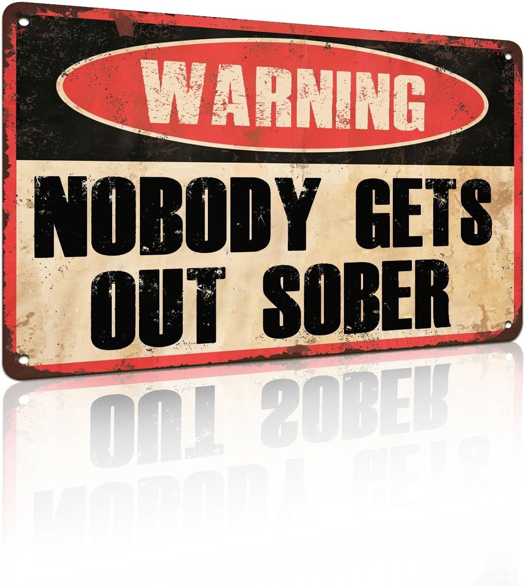 Gets Out Sober Grappige pub bar vintage metalen tinnen bord man grot retro plaquette geschenken aluminium tinnen bord tuin huis kunst muur bord borden 20 x 30 cm (25126)