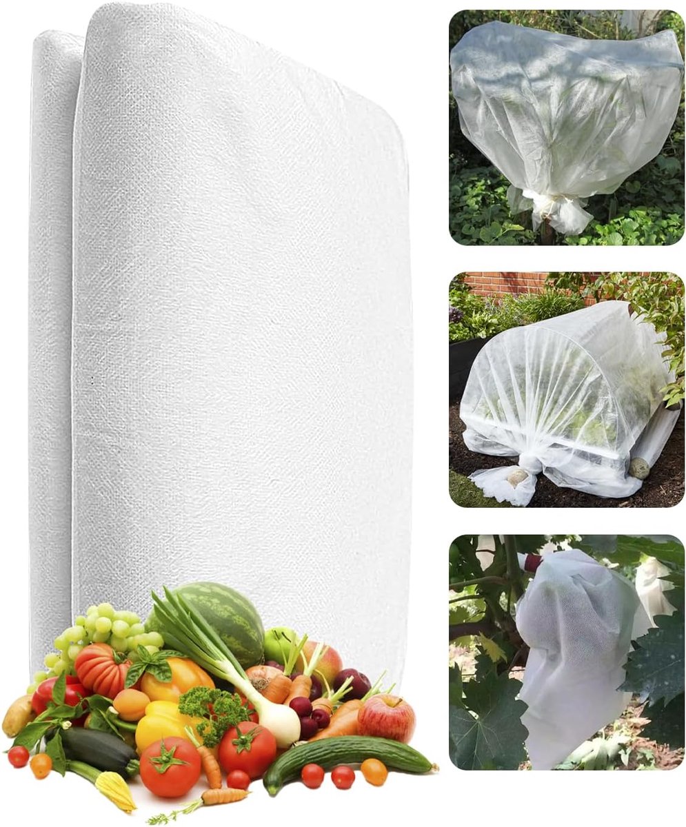 SnelShoppen - Frostbeschermingstarpauin voor Planten 1.6m x 20m, Niet-geweven Stof, Ideaal voor Buitenplanten, Bescherming tegen Vorst, Wind en Insect