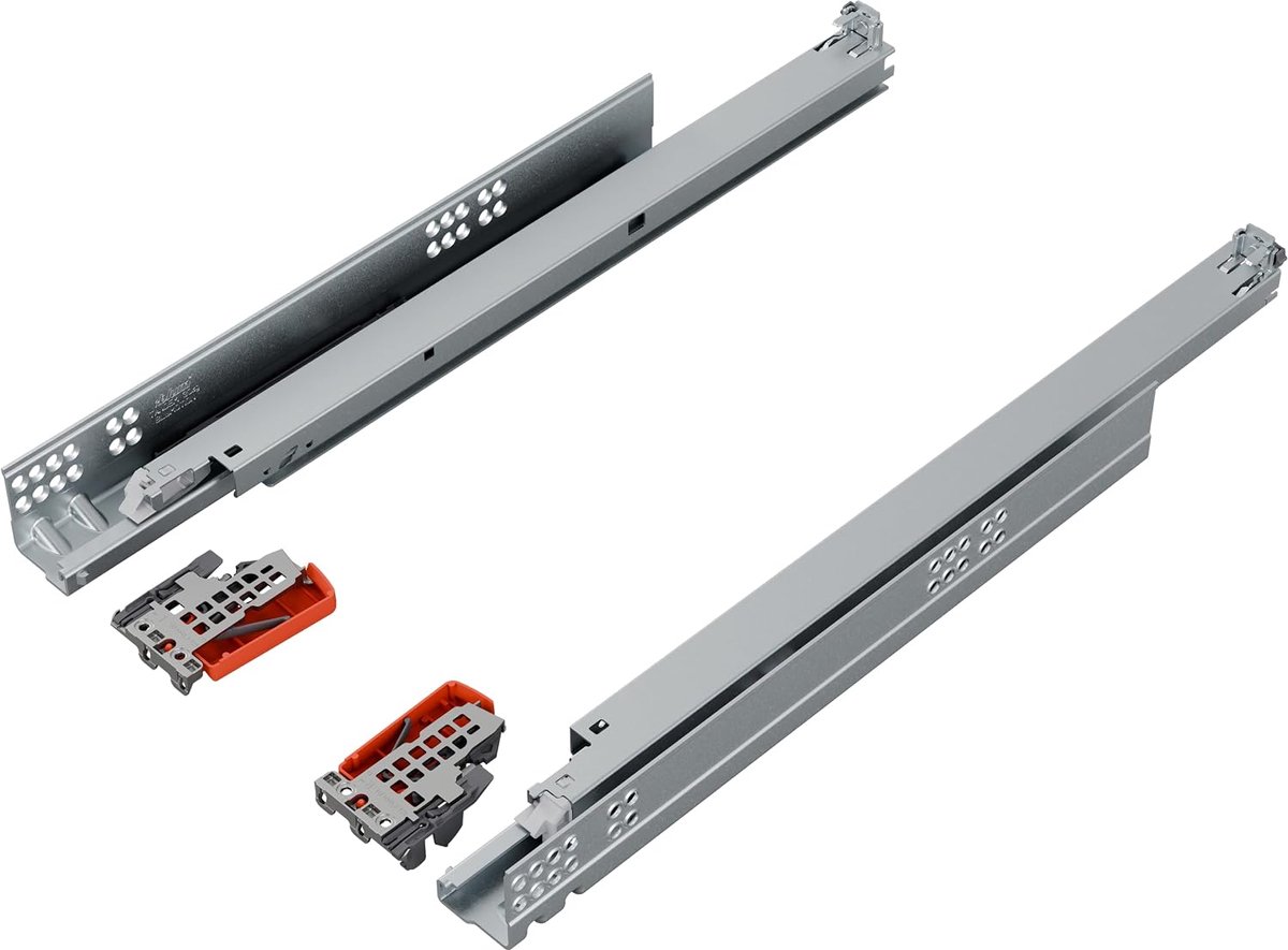 blum Tandem volledige uitschuif 500 mm I verdekte geleider onzichtbaar onder lade I lade-uitschuif soft-close met blumotion-demping I uitschuif voor keukenkast en meubelbouw I geleidersysteem 1 paar