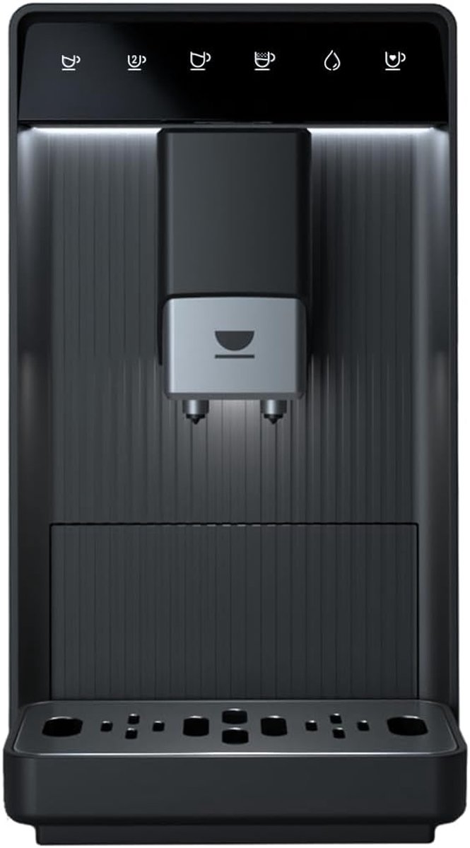 Volautomatische Compacte Espressomachine | Ingebouwde Molen |19 bar | 2-kops functie | 1,5 liter Waterreservoir | Thermoblock Verwarmingssysteem | Automatische Reiniging (Zwart)