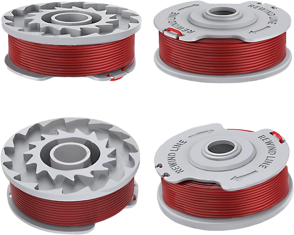 4 stuks vervangende trimmerspoel voor Gardena 5306-20, vervangende draadspoel voor Gardena Turbo Trimmer SmallCut 300, Gardena Turbo Trimmer type 8844 & type 8845 (1,65 mm, 9,2 m/30 voet)