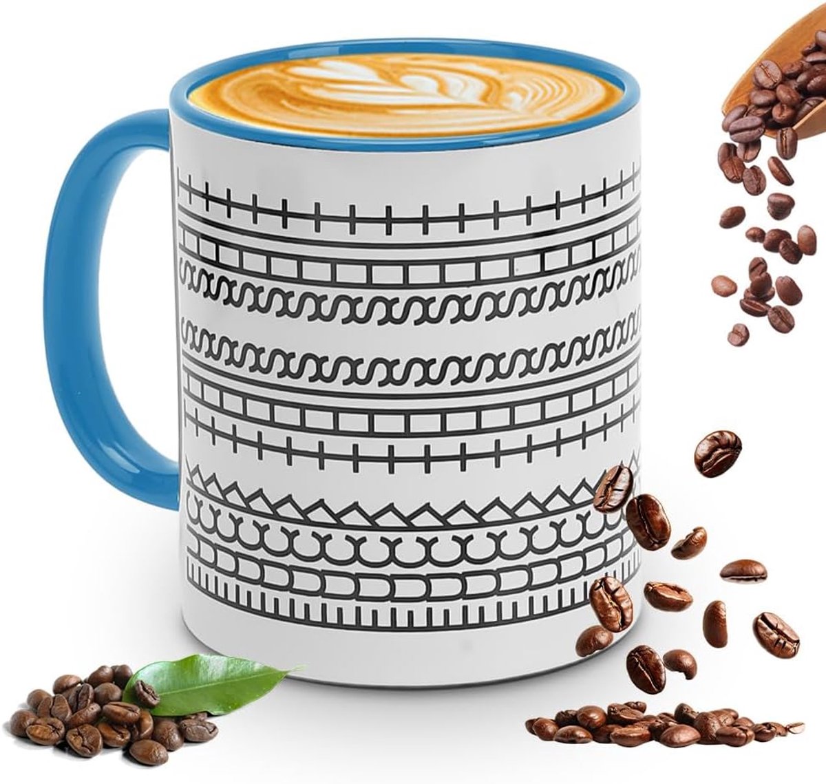 Fuck This Shit mok, 350 ml grappige Fuck This Shit mok, koffiemok met verborgen boodschap, keramische koffiemok voor koffieliefhebbers met geïsoleerd handvat, voor werk (blauw)