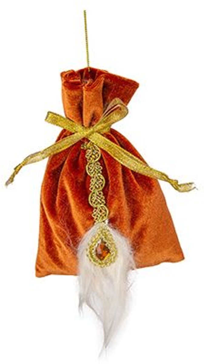 Hanger Bag Velvet Gold Fake Fur Roest 18 X13xh3cm Textiel