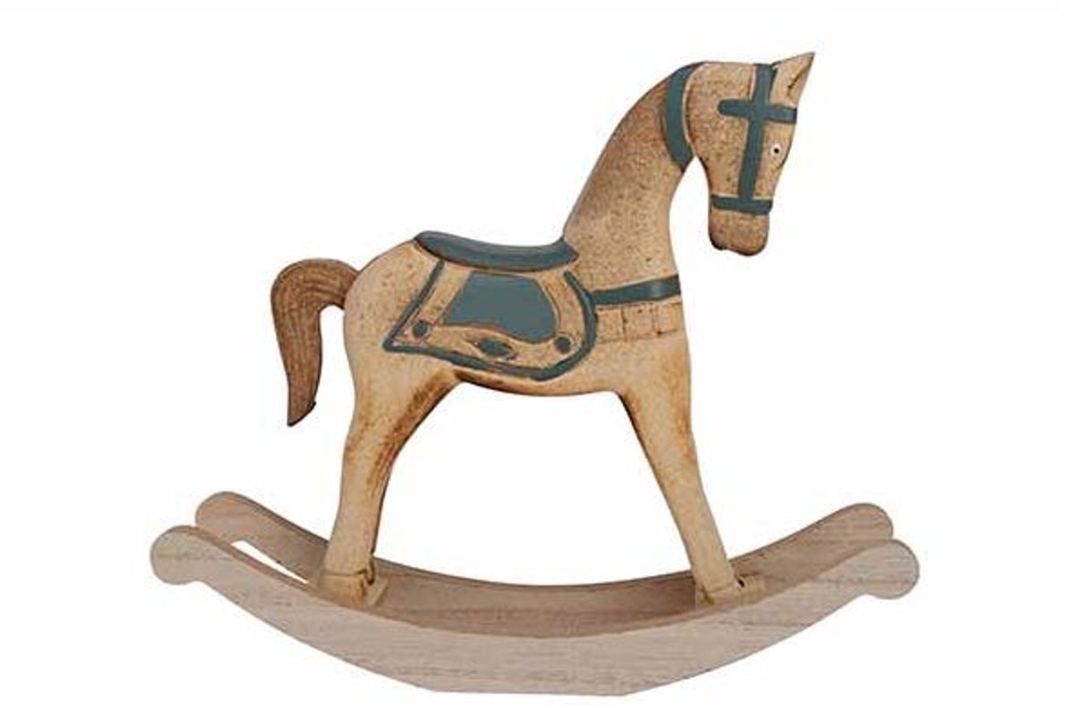 Schommelpaard Green Natuur 26x6xh22cm Ho Ut