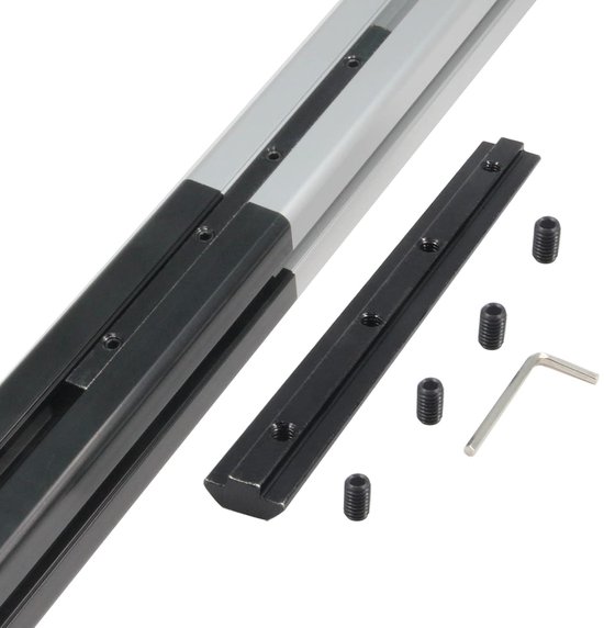 4 stuks rechte lijn connector lengte 7,1 inch joint beugel met M6 schroeven voor 4040 serie T-slot 8 mm aluminium extrusieprofiel (4040 serie rechte nietjes-zwart) — afbeelding 3