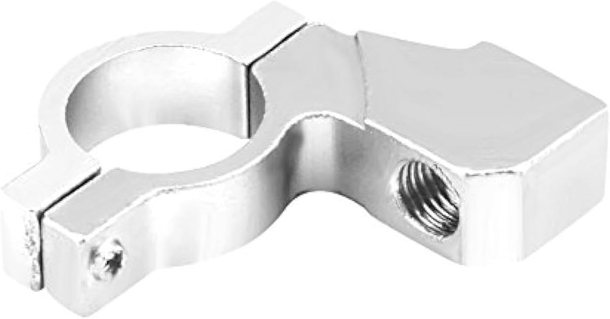 Motorfiets-spiegelhouder, motorfiets, 10 mm achteruitkijkspiegelhouder, stuurhouder, spiegeladapter voor motorfiets, ATV, scooter met 21-23 mm stuur (zilver) Motorfiets spiegels