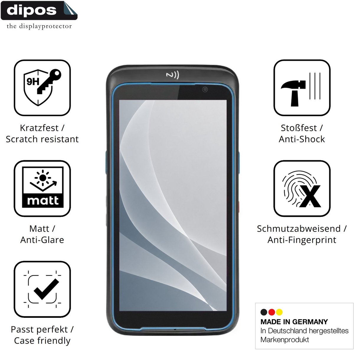 dipos – 2x Matte Pantserfolie geschikt voor Conker SX51 | 9H Screenprotector