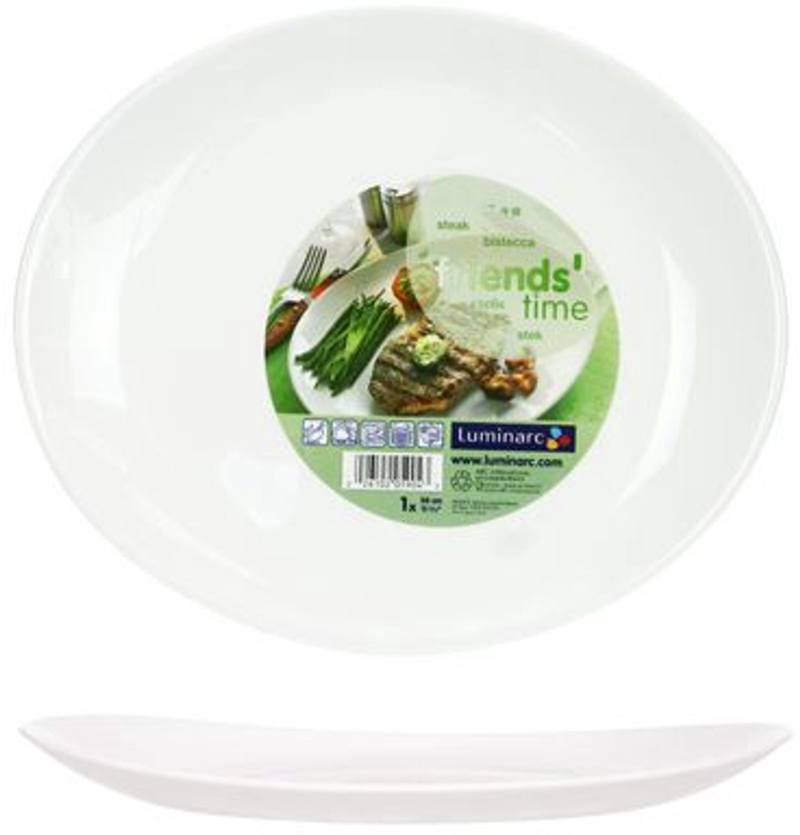 Luminarc Steakbord Wit 30x26cm - Gehard Glas