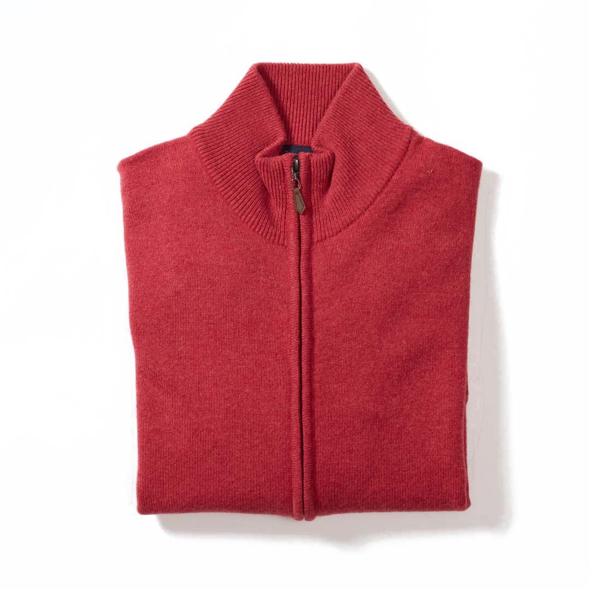 Osborne Knitwear Cardigan met rits - Lamswol - Rouge - L