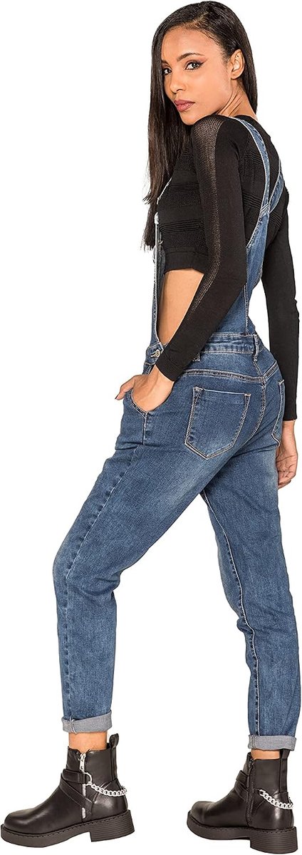 Carter Tuinbroek voor dames, jeans, boyfriend, denim, overall, jumpsuit, used look, zomeroverall — afbeelding 5